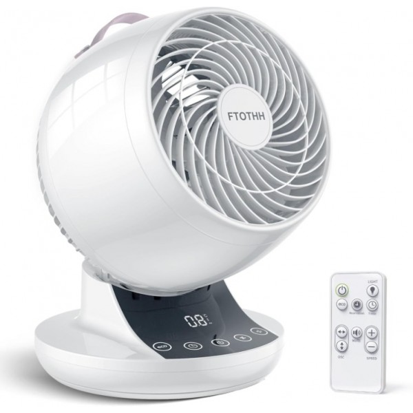 Air Circulator Desk Fan, 20 dB Quiet Electric Cool...